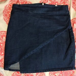 Asymmetrical Denim Skirt